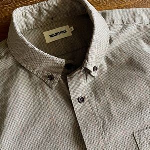 Taylor Stitch The Jack in Khaki Houndstooth Check Size L 42